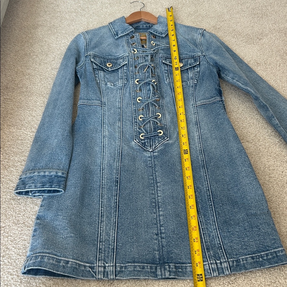 New Michael Kors lace up denim dress - Picture 9 of 13